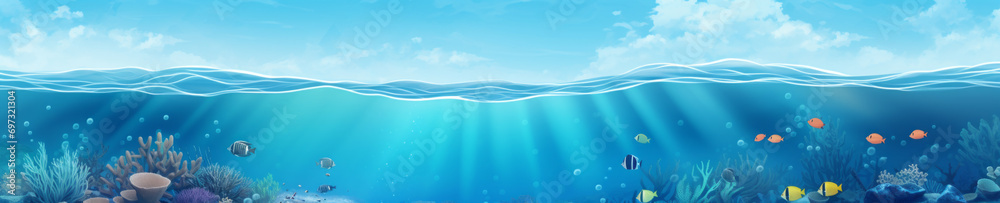 Wall mural abstract background with christmas theme, web site header or footer template