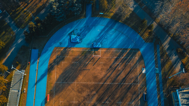 Centro Sportivo Comunale di San Donato Milanese, Milano, Italia. Parco Enrico Mattei. Rugby Stadium American Football and Athletics stadium.