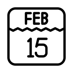 month calendar line icon