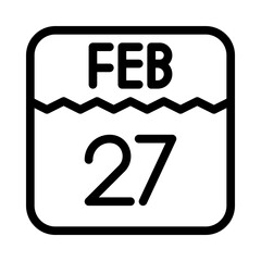 month calendar line icon