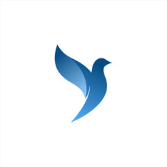 Abstract Bird Logo design vector template. Creative Dove Logotype business technology icon concept symbol.