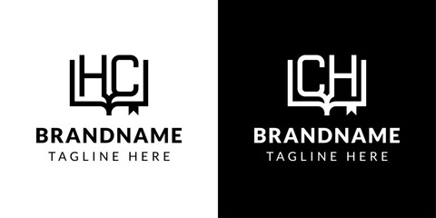 Letter CH and HC Book Logo, suitable for business related to book with CH or HC initials