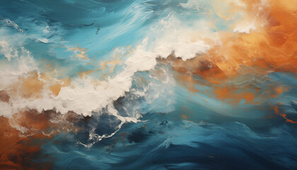 Fototapeta premium abstract picture, blue sky and sea