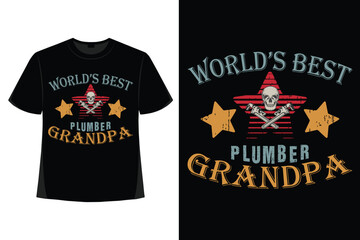 Plumber t-shirt design, Plumber t shirt design, plumber t shirt vector, plumber elements, tools, vector, graphics, background, grunge.