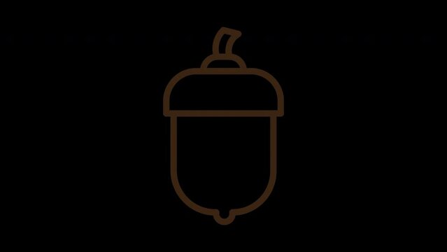 Acorn Bean Food Outline Icon