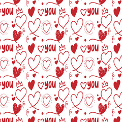 valentine seamless pattern
