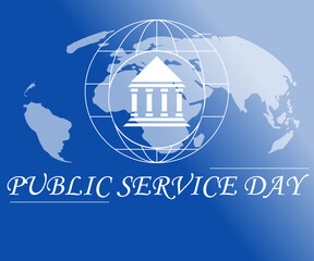 Public service day concept design illustration