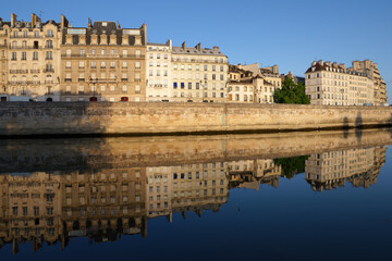 Saint-Louis island in the 4th arrondissement of Paris city