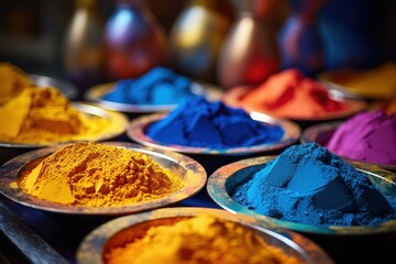 colorful indian paint in a box