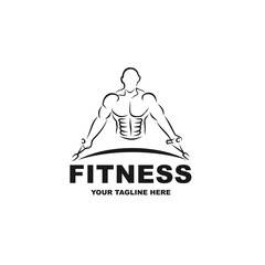 Fitness sport gym Logo design illustration vector, suitable for your design need, logo, illustration, animation, etc.