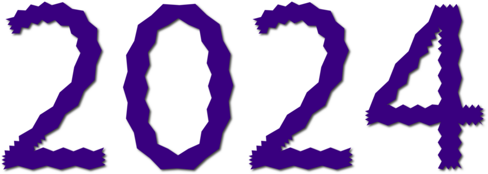 2024 Happy new year. Festive design for Christmas 