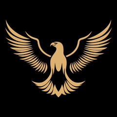 Obraz premium The flying eagle logo illustration, animal phoenix bird logo graphic element, icon design, vector design
