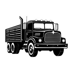 Pick up truck silhouette isolated vector illustration