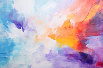 Abstract watercolor background. Multicolored brush strokes on canvas, Colorful abstract background wallpaper featuring a modern motif visual art created with mixtures of oil paint, AI Generated - obrazy, fototapety, plakaty