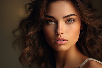 Fototapeta premium Beauty images of beautiful female models, glamor fashion images, beautiful women's faces