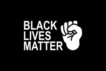 Black lives matter fist design vector.