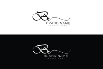 Be initial handwriting signature logo design lettering