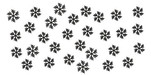 Christmas snowflake on white background. Set of snowflakes for Christmas decoration. Set of watercolor snowflakes of different colors.