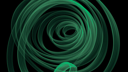 Green wavy abstract background, green flame, smokey spiral