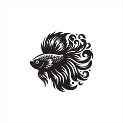 Oceanic Serenade: Ethereal Fish in Subdued Silhouette, the Profound Symphony of Fins Below
