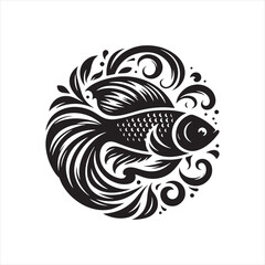 Aquatic Silhouettes: Fish in Sublime Shadows, an Underwater Symphony of Elegance and Grace
