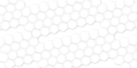Background with hexagons White Hexagonal Background. White Hexagonal Background. Luxury White Pattern. Vector Illustration. Modern simple style hexagonal graphic concept. 