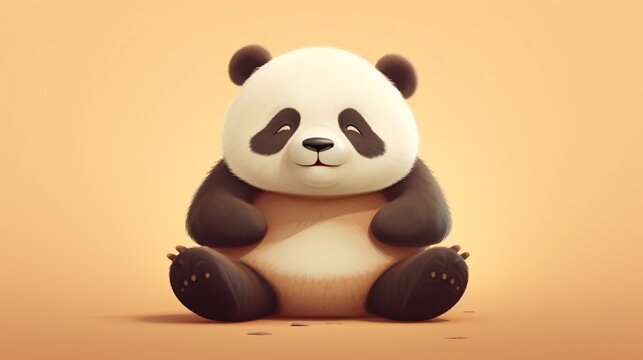 A cute illustration of a panda in a yoga pose, adding a touch of humor.