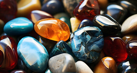 crystal glass stones, ai generated. - obrazy, fototapety, plakaty