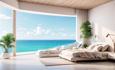 Fototapeta na wymiar modern living room with view