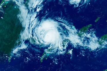 Hurricane seen from space. Elements of this image furnished by NASA