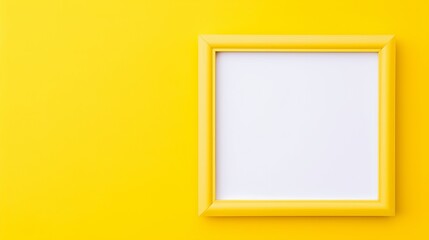 An image of a yellow frame that is minimalist and close up.
