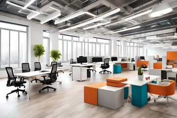 office interior Design generated by AI technology