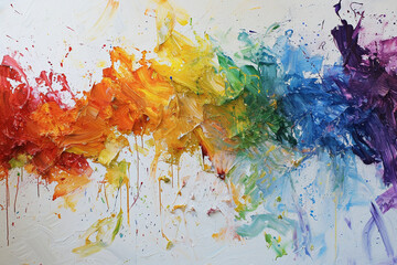 Chromatic hues dancing on a canvas of white