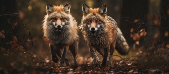 Foxes in rural areas.