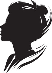 Beauty woman face silhouette illustration design vector