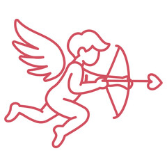 red cupid outline