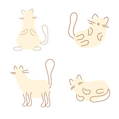 cat lines, cat blot minimalism