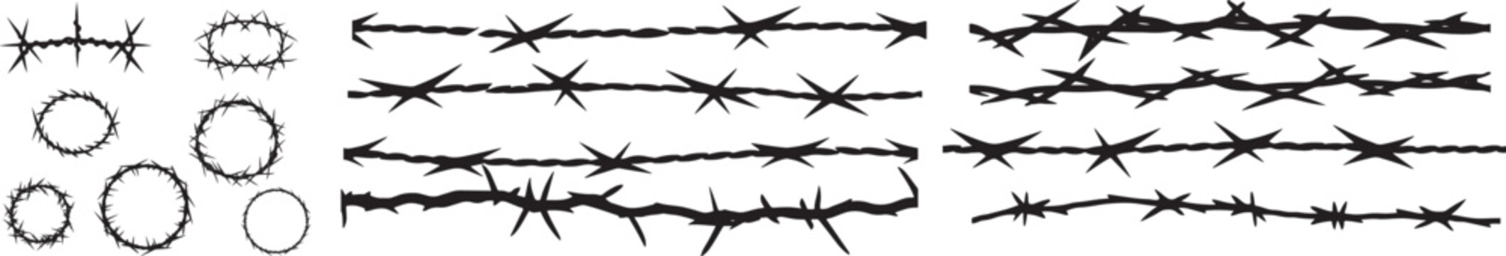 Set of barbed wire