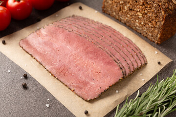 Rindersaftschinken in Scheiben