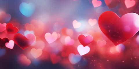 valentine background with hearts