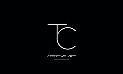 CT, TC, C, T abstract letters logo monogram - obrazy, fototapety, plakaty