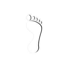Foot line icon. Human Footprint step Icon. Element of treatment icon for mobile concept and web apps. Thin line foot line icon can be used for web and mobile.