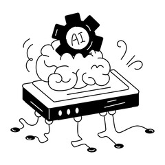 Check out this doodle illustration of cognitive automation 