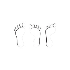 Foot line icon. Human Footprint step Icon. Element of treatment icon for mobile concept and web apps. Thin line foot line icon can be used for web and mobile.