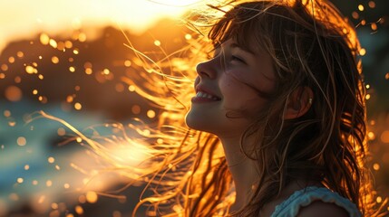 Young Beautiful Happy Smiling Blond Woman, Background HD For Designer
