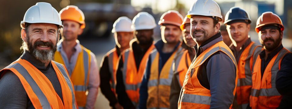 Group Of Workers Show Themselves As A Team