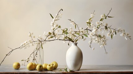 A still life composition that is white in color.
