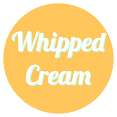 Whipped cream label, graphic 