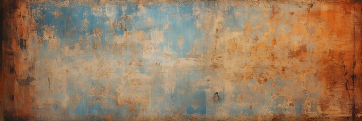 Texture of an old, scratched and rusty grunge concrete and metal structure - obrazy, fototapety, plakaty