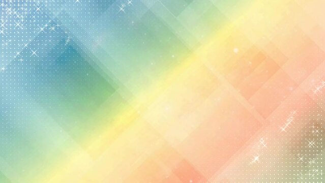 Abstract gradient rainbow background animation with gold dots. Trendy vibrant texture, fashion textile, neon color, ambient graphic design, screen saver.